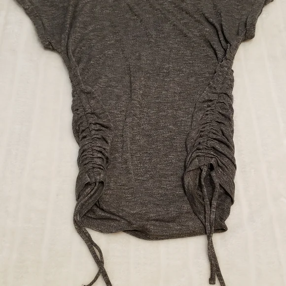 George Heathered Gray Rouched Sides Maternity Top - Picture 6 of 13